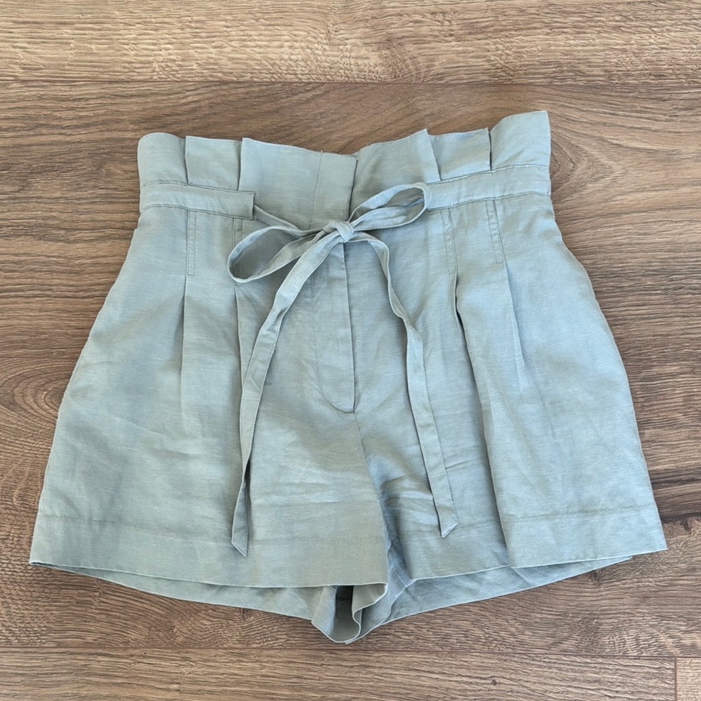 High Waist Light Green Shorts